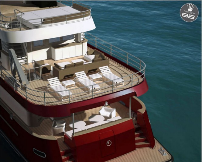 Three-level luxury yacht Ocean King 88