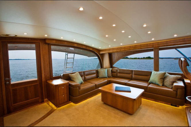 Elegant interior on the super yacht Georgia Girl