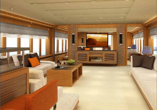 IAG 100 luxury yacht Electra - Main Saloon