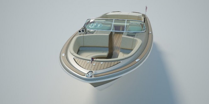 Launch 32 Yacht - front view