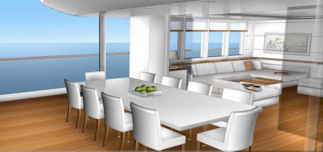 Luxurious interior on the 115´ Nauta Air superyacht Luxurious interior on the 115´ Nauta Air superyacht