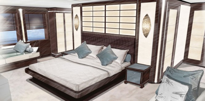 Luxurious interior on the RMK 4500 superyacht