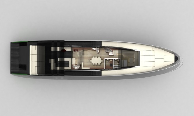 Main Deck of the Blunt 118 Superyacht