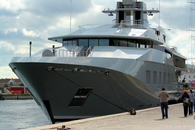 Military styled 71m mega yacht SKAT - photographed by Niels M Knudsen