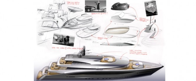 Motor yacht CMN Line 65 concept created by Andrew Winch Designs