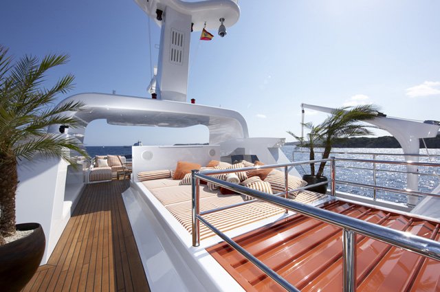 On board of the luxury yacht Life Saga