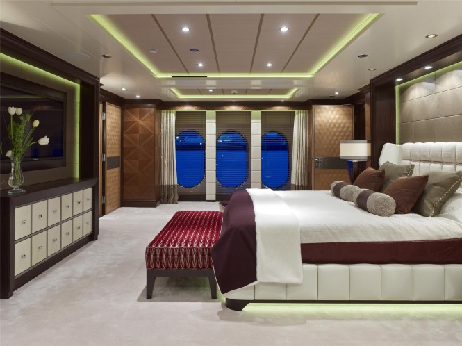 Owner´s Suite on the luxury yacht Kaiser ©David Churchill