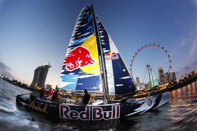 Red Bull Extreme Sailing team in Singapore 2011 Extreme Sailing Series