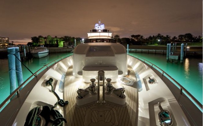 Seque superyacht with amazing exterior lights by Underwater Lights Ltd. Photo M. Paris