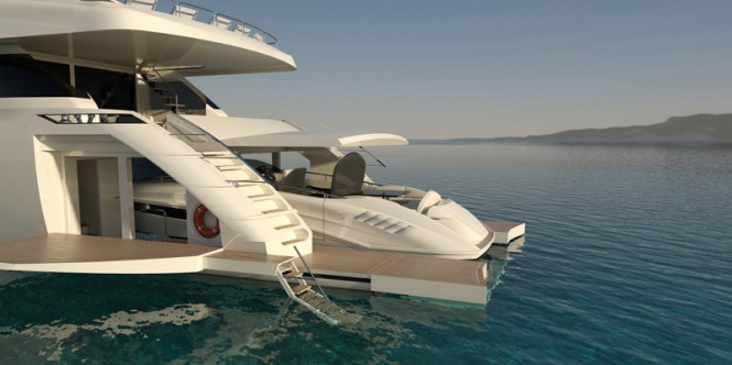 Super yacht Wider 150 - Rear View