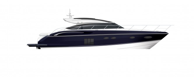 V57 Yacht - Profile Blue