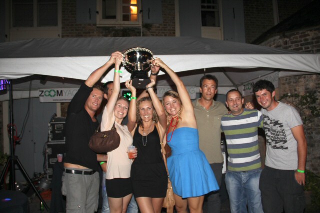 Motor yacht Charisma winner of the Antigua Yacht Club Marina Yacht Party Award at the 2011 Antiqua Yacht Charter Show