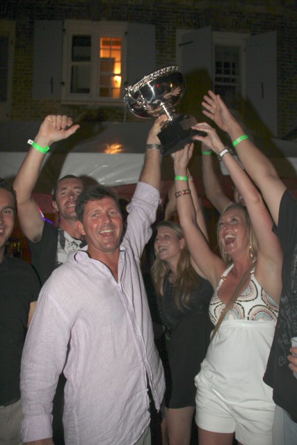 Yacht Hampshire winner of the Falmouth Harbour Night Best Yacht Party
