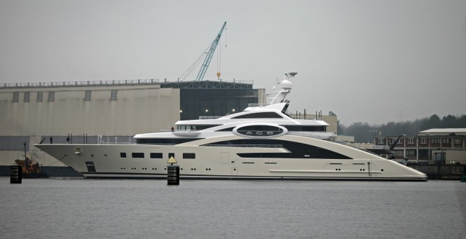 87m Motor Yacht ACE photographed by Carl Groll - Image courtesy of Lurssen Yachts