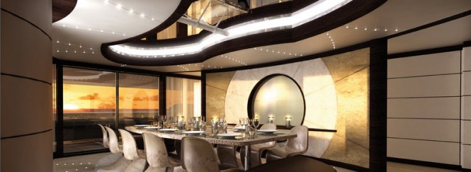 90m luxury motor yacht Mars - Dining Area