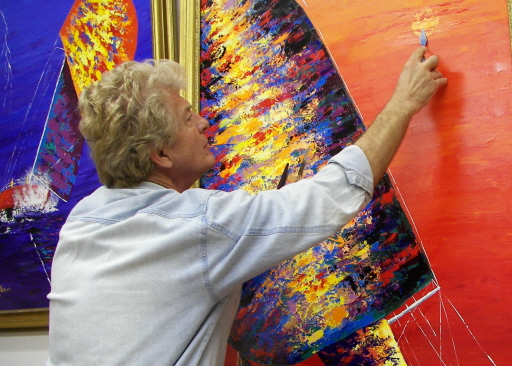 Artist at work - Image courtesy of David Schor