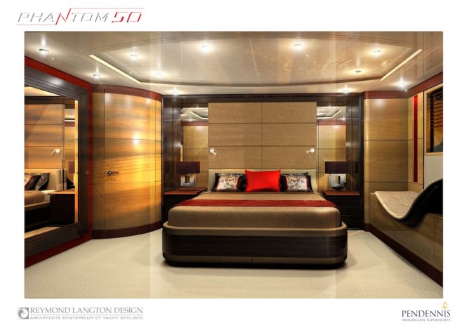 Beautiful interior of the 50m Pendennis super yacht Phantom by Reymond Langton Design