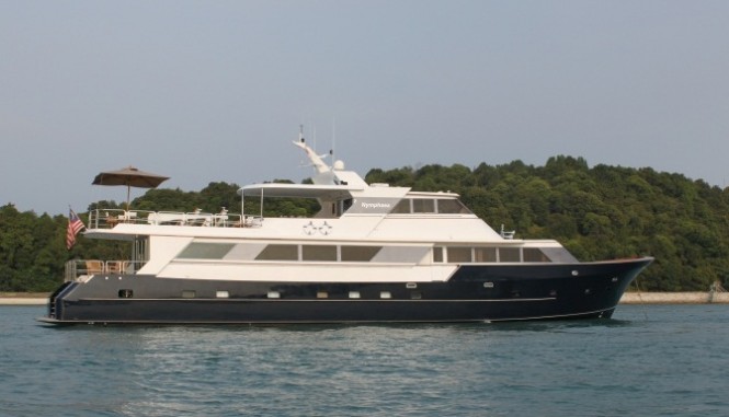Charter yacht Nymphaea -  At Anchor