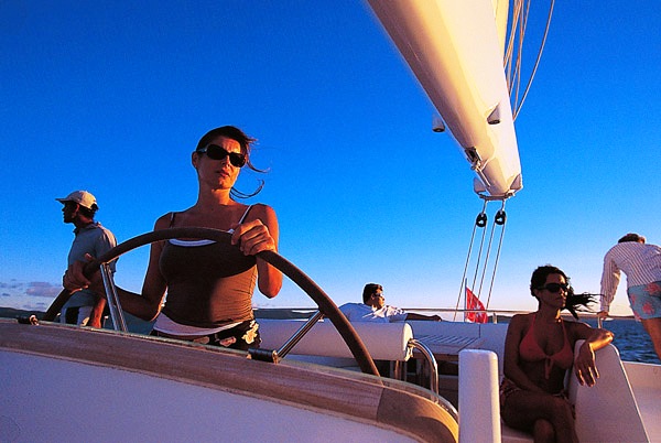 Enjoying charter aboard Maita'i catamaran Enjoying charter aboard Maita'i catamaran