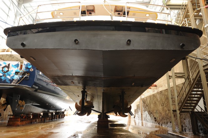 Feadhip AUDACIA motor yacht refitted at the Pendennis shipyard - Image courtesy of Pendennis