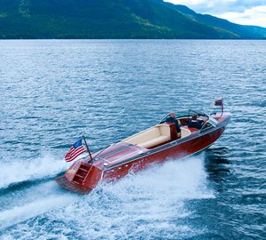 Mahogany Yacht Tenders by Hacker-Craft on display at Miami Boat Show 