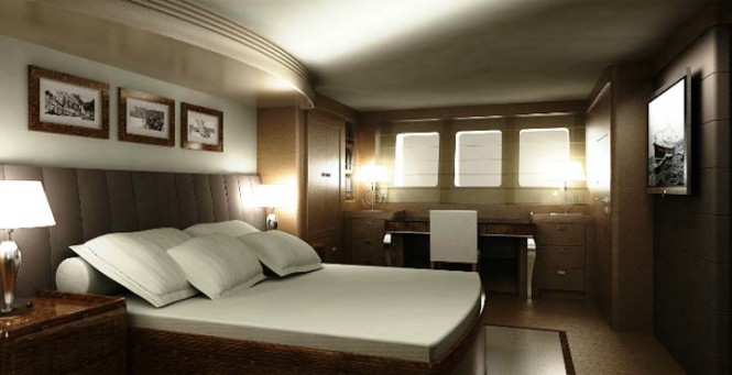 Luxurious Interior on board Super Yacht Conrad 115