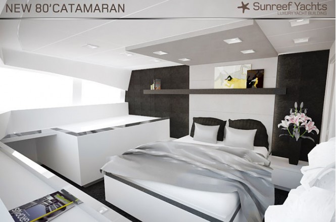 Luxurious interior on board Sunreef 80 Superyacht