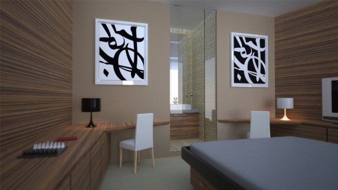 Luxurious interior on board super yacht Pelican 80