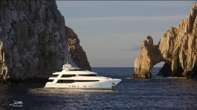 Luxury Motor Yacht Crescent 144 designed by Jonathan Quinn Barnett