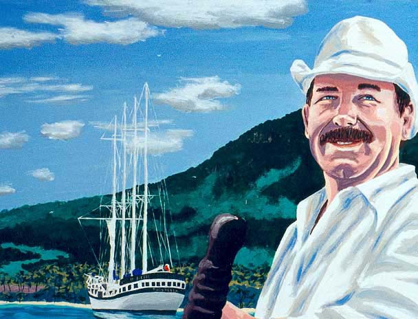 Man and his Toy - painted by David Schor