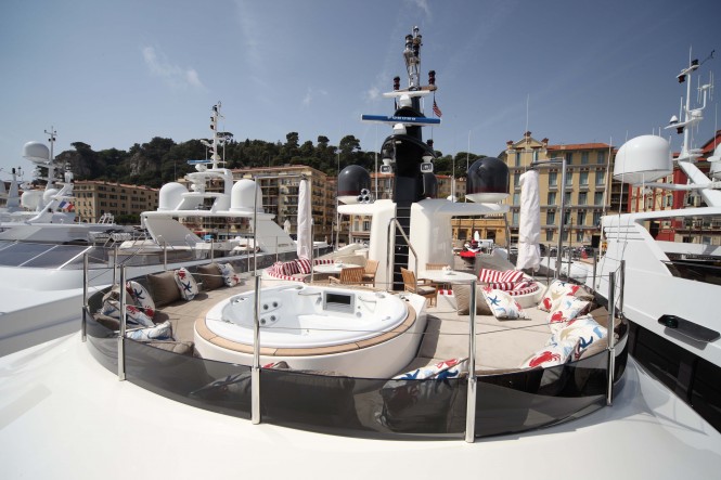 On board 43m luxury yacht Lady Trudy by CRN