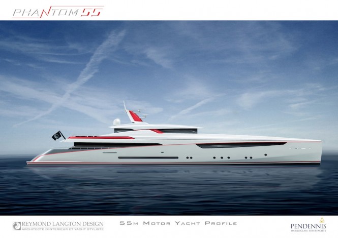 Pendennis mega yacht Phantom 55 by Reymond Langton Design - Profile