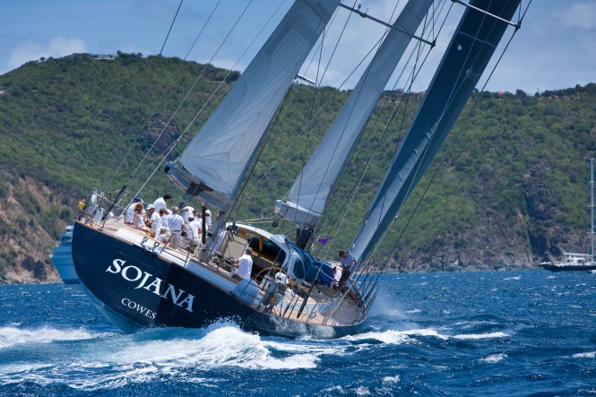 Peter Harrisons 115´ super yacht Sojana Christophe Jouany  Les Voiles de Saint-Barth