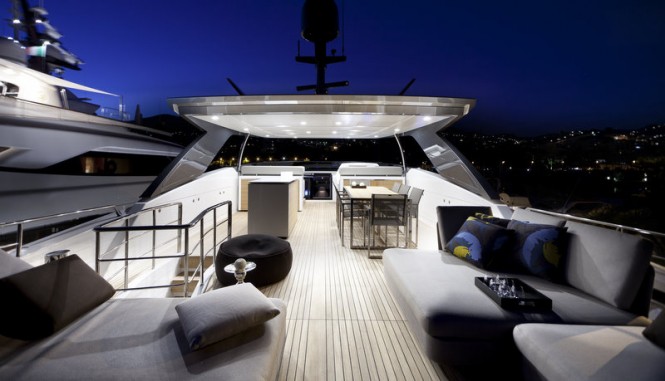 Sanlorenzo SL94 Superyacht Exterior by Night