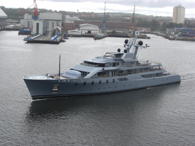 Superyacht Pacific in the Harbour of Kiel in August 2011 - Photo courtesy of Ferdinand Rogge