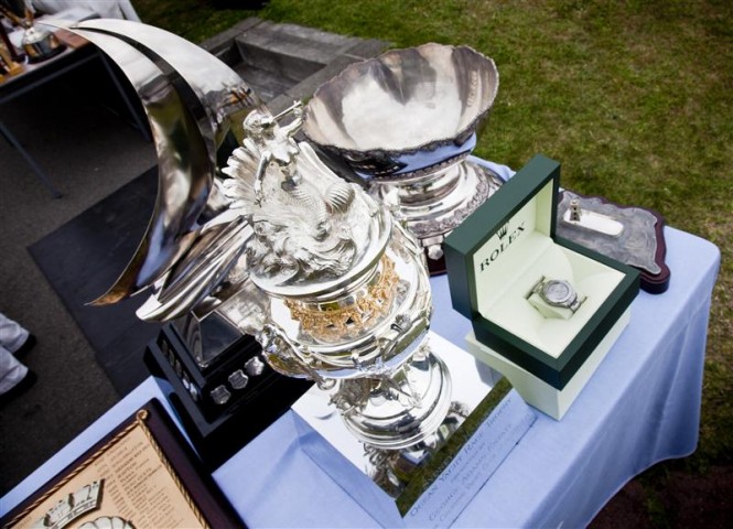 Tattersalls Cup and Yacht-Master timepiece for Overall Handicap winner and Line Honours winner Photo: ROLEX/D. Forster