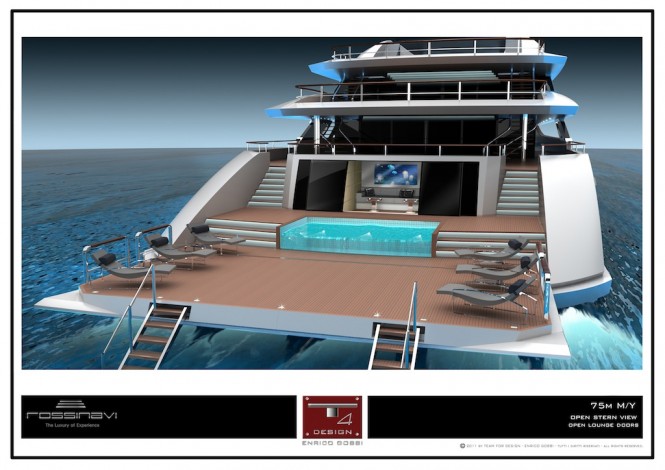 Team 4 Design 75m superyacht for Rossi Navi