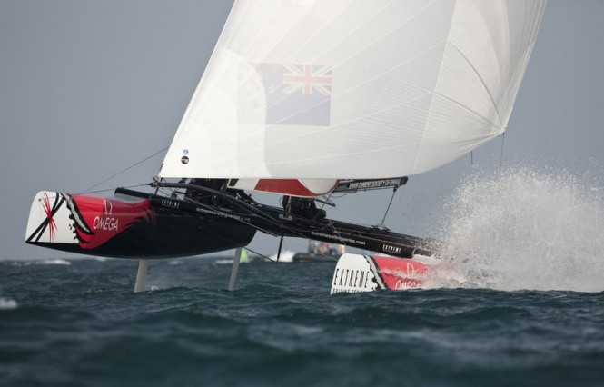 Team New Zealand racing in Muscat, Oman 2011