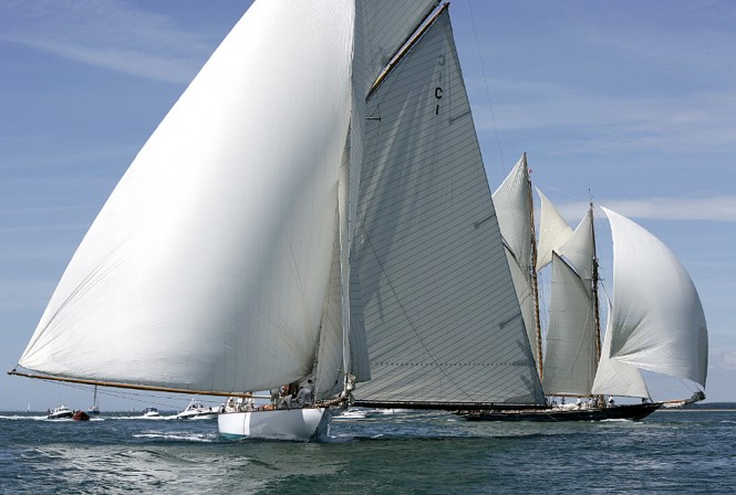 The beauty of Big Class yacht racing in Cowes during the inaugural Westward Cup in 2010 - Photo by Franco Pace