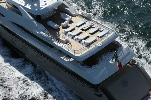 The luxury yacht Darlings Danama - view from above