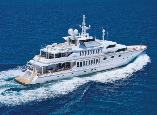 Triumphant Lady Superyacht in her splendor