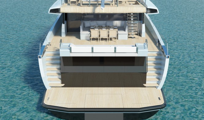 WallyAce Superyacht - rear view