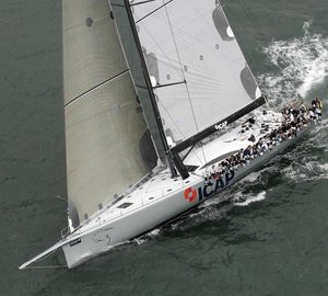 100´ sailing yacht ICAP Leopard returns to compete in the 2012 J.P. Morgan Asset Management Round the Island Race