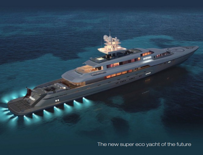 77m luxury motor yacht Smeralda by night 77m luxury motor yacht Smeralda by night