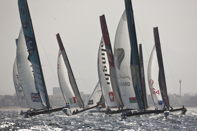 Act 1 of the Extreme Sailing Series 2011 in Muscat - Day 1 Credit Lloyd Images