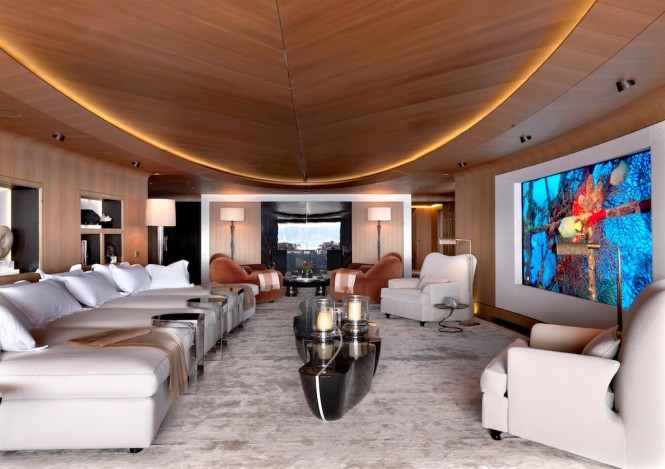 Beautiful interior of the 70 luxury yacht Numptia by Salvagni Architetti