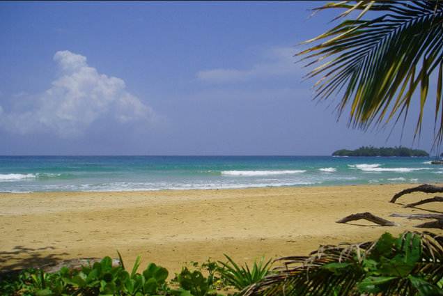 Beautiful sandy beaches in the Caribbean islands of Bocas Del Toro in Panama