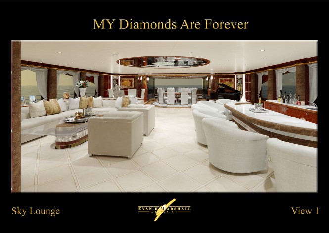 Benetti 61m luxury yacht Diamonds Are Forever Sky Lounge