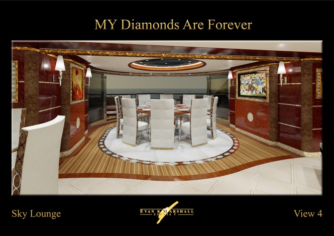 Benetti Diamonds Are Forever megayacht Sky Lounge