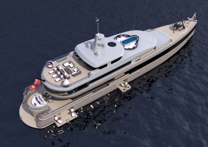 CMN super yacht ONE - view from above